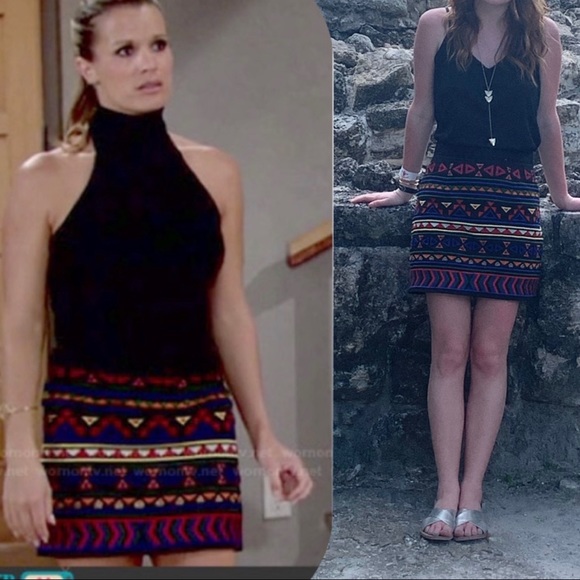 Sam Edelman size 2 mini skirt Aztec print - Picture 6 of 6